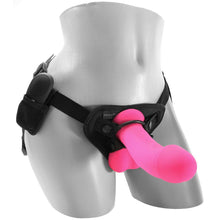 Load image into Gallery viewer, Pegasus Realistic 6.5" Ballsy Vibrating Strap-On Set in Pin